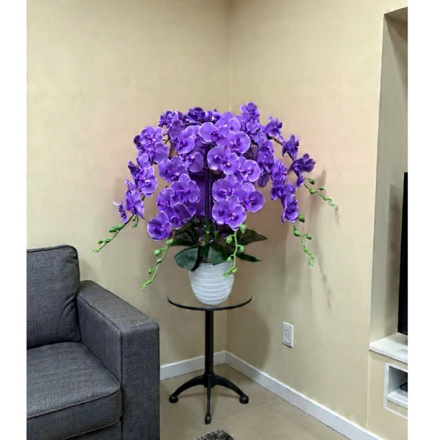 Anggrek Latex Jumbo 8 Cabang Pot PHIRUS Plastik Dekorasi Rumah Minimalis Modern