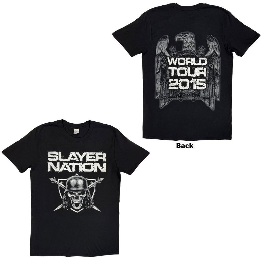 Kaos Band Slayer Nation World Tour Unisex Cotton