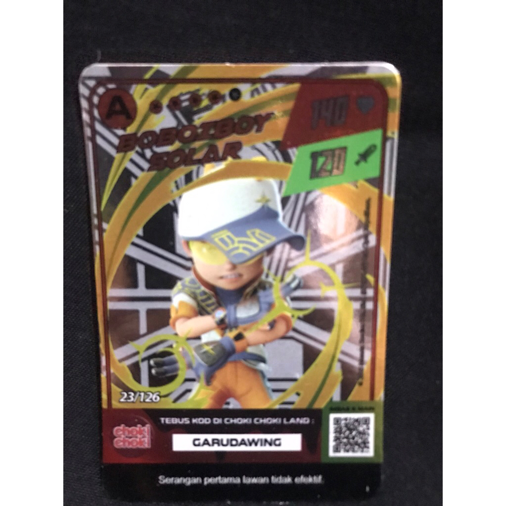 Kartu Boboiboy BOBOIBOY SOLAR 23/126 (HOLOGRAM) Kartu Boboiboy Choki-Choki