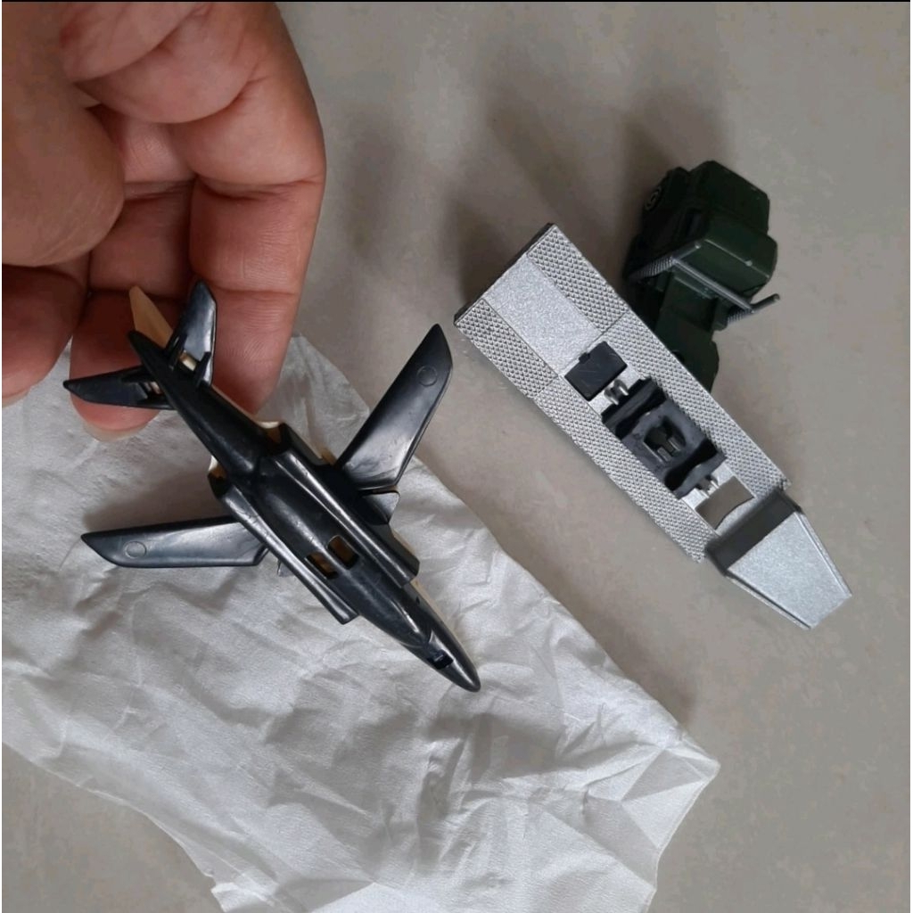 Majorette made in France, Military Trailer diecast truck no.312, pesawat bisa retractable wing, beka