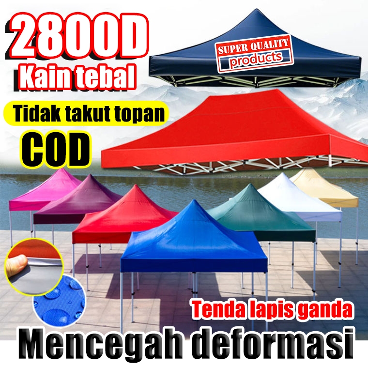 Tenda Bazar 2800D Outdoor Tenda lipat Jualan Bazar Tenda lipat 3x3 Tenda Lipat Jualan tenda jualan 2