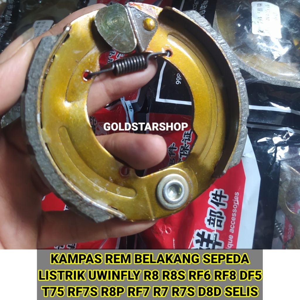kampas rem sepeda listrik uwinfly R8 R8S RF6 RF8 T75 RF7S R8P RF7 R7 R7S D8D kampas rem sepda listri