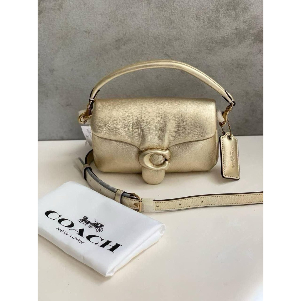 Coach Pillow Tabby 18 Metallic Soft Gold