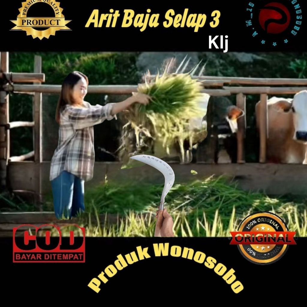 Lukisan arit klj rumput Baja Selap 3 Produk Wonosobo AM19 Super
