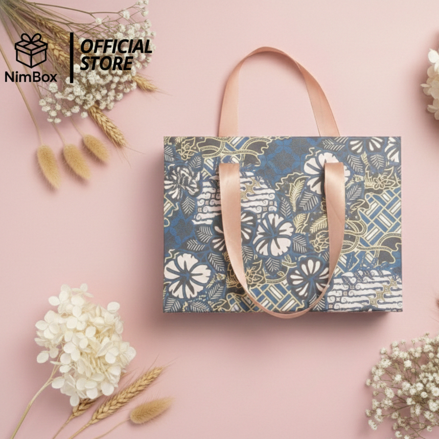Nim Box Paper Bag Box Kotak Kado Kotak Hampers Kotak Bahan Kain Bridesmaid Hardbox 24x18x9 Premium M