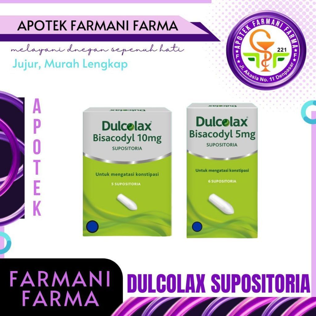 DULCOLAX SUPPOSITORIA / DULCOLAX ANAK SUPPOSITORIA / DULCOLAX DEWASA SUPPOSITORIA / OBAT SEMBELIT / 