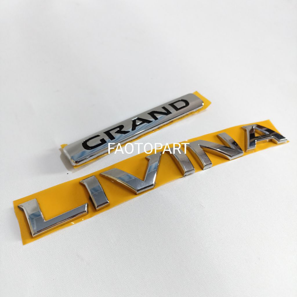 Emblem Logo Bagasi Tulisan Grand Livina Pisah /Mobil Nissan OriginaL 100%