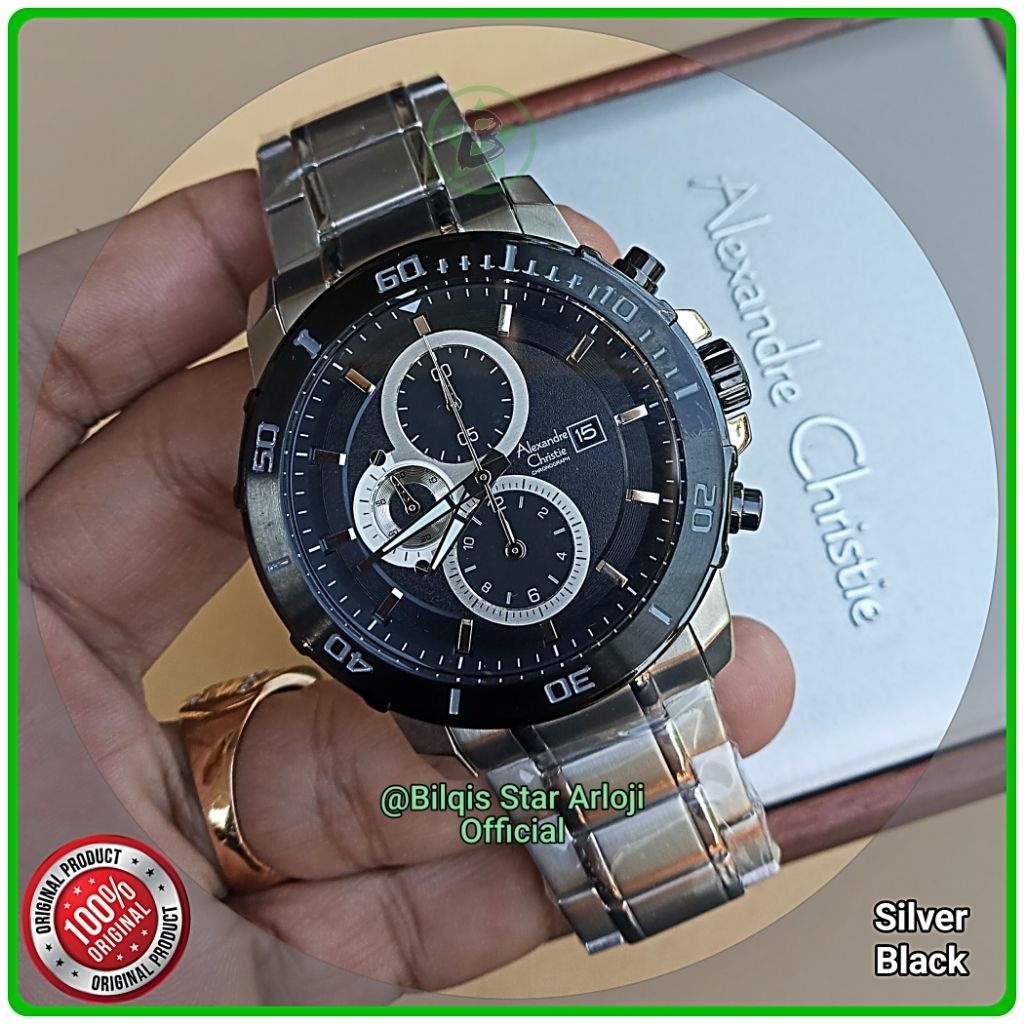 Alexandre Christie Pria Ac 6473 Mc Tali Rantai Silver Original