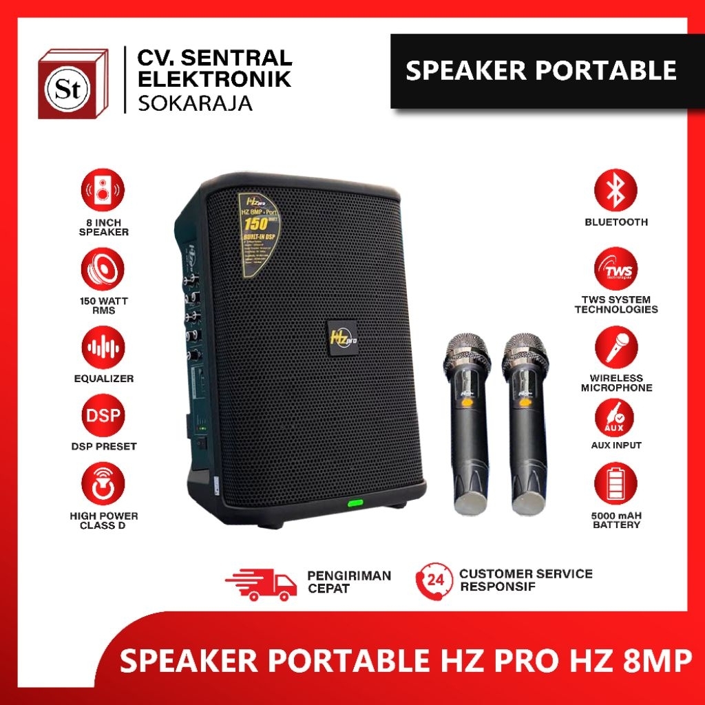SPEAKER PORTABLE HZ PRO HZ 8MP