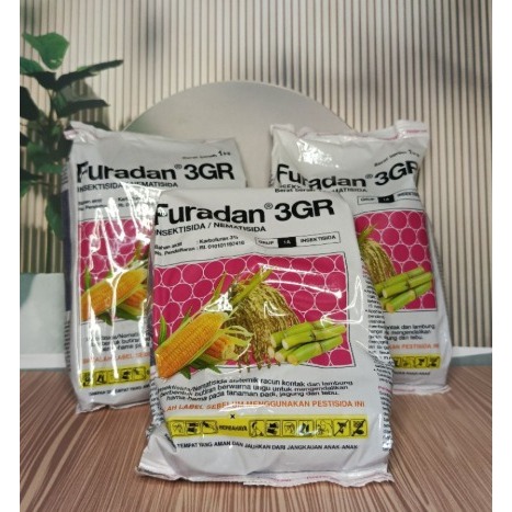 Furadan 3GR untuk pembasmi kaper, wereng/Insektisida Furadan kemasan 1kg murah-/Furadan pembasmi ula