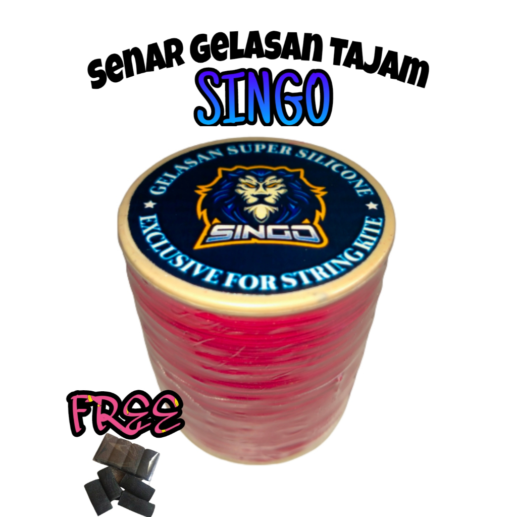Gelasan/Benang Layangan SIngo- Benang Gelasan Super Tajam - Free Pelindung Jari