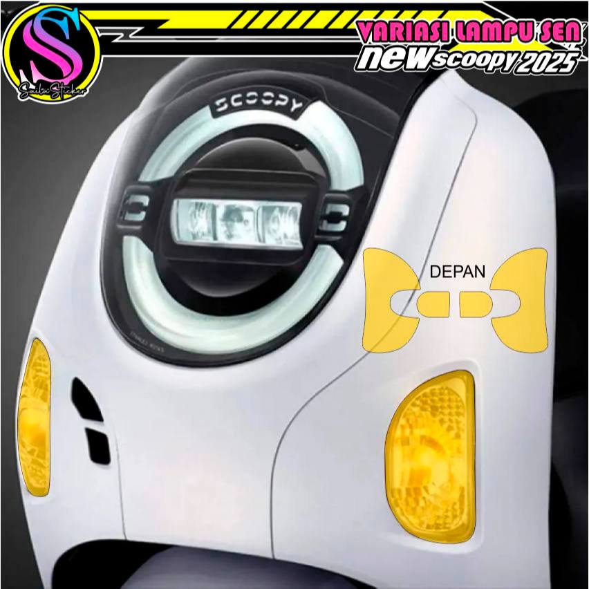 STICKER CUTTING/ANTIGORES/STIKER UNTUK LAMPU SEN DAN STOP LAMP HONDA SCOOPY 2025,2026/STIKER MOTOR