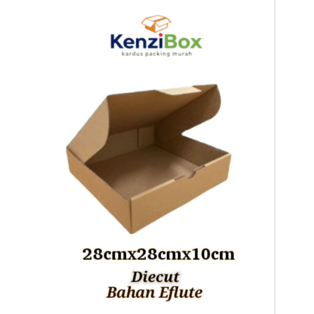 kardus karton box uk. 28x28x10 cm Diecut eflute