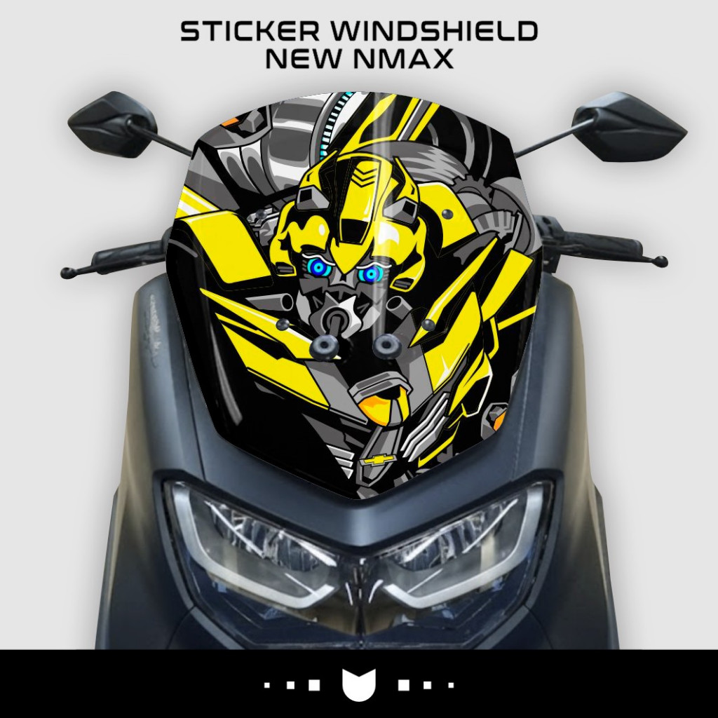 Sticker Windsield Visor Nmax 155 New Gundam Robot Stiker Setiker Striker Striping Lis Visor Kaca Dep