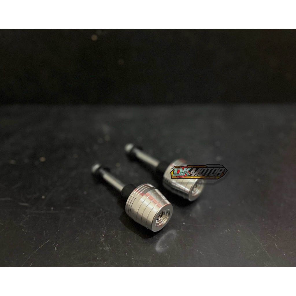 Stabilizer Stabiliser Jalu Stang Stir PCX FU Aluminium CNC set Karet Pengerat