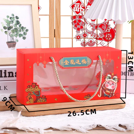 Box Cupcake Imlek Box Kue Imlek Box Cupcake New Year Alas Isi 3 Motif Box Hampers Imlek Ukuran 26.5x