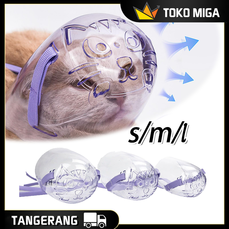 Penutup Kepala Kucing / Brangus Kucing / Brongsong Penutup Mulut Kucing Pencegahan Gigitan