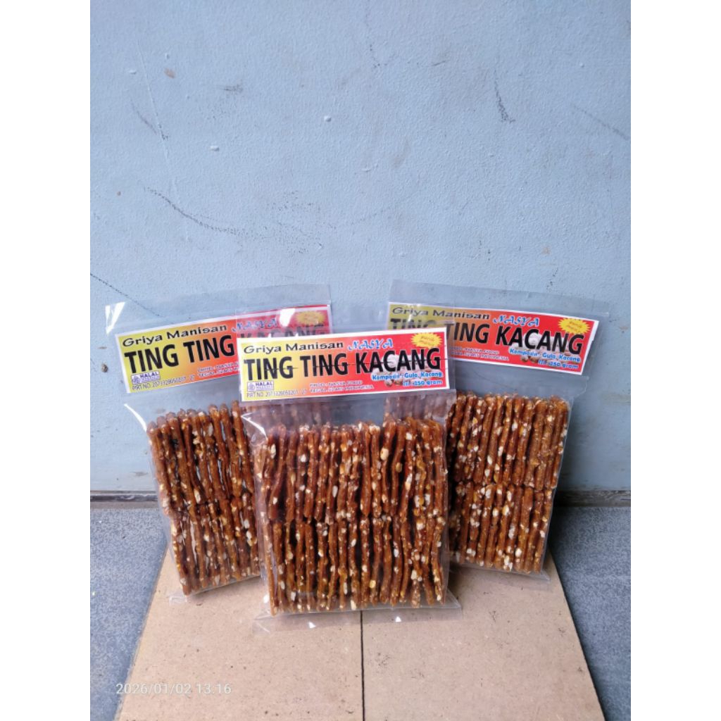 TING TING KACANG & NOGA JAHE KHAS OLEH OLEH WISATA GUCI TEGAL ASLI 250g