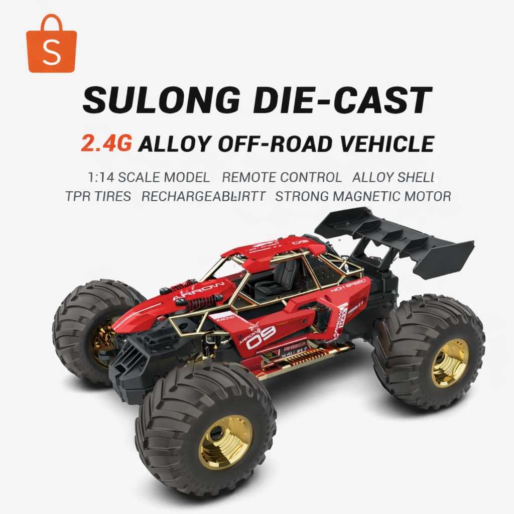 Mainan Anak Mobil RC Sulong Diecast Alloy Off Road Vecihle