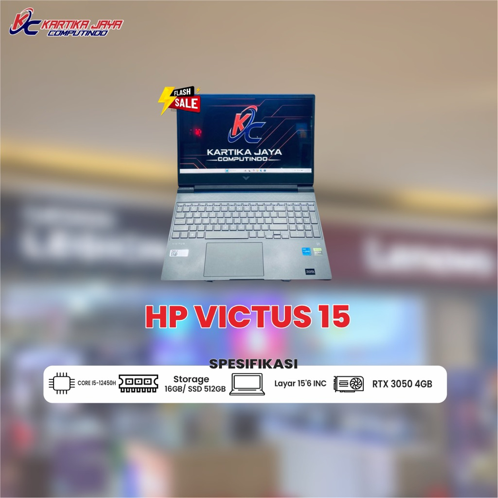 HP VICTUS 15 CORE I5 RAM 16 SSD 512GB RTX 3050 4GB 2ND