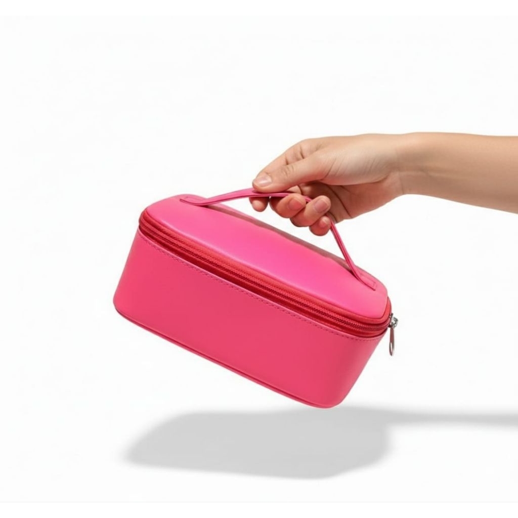 Box kosmetik oval/tas make up box/tas kosmetik box