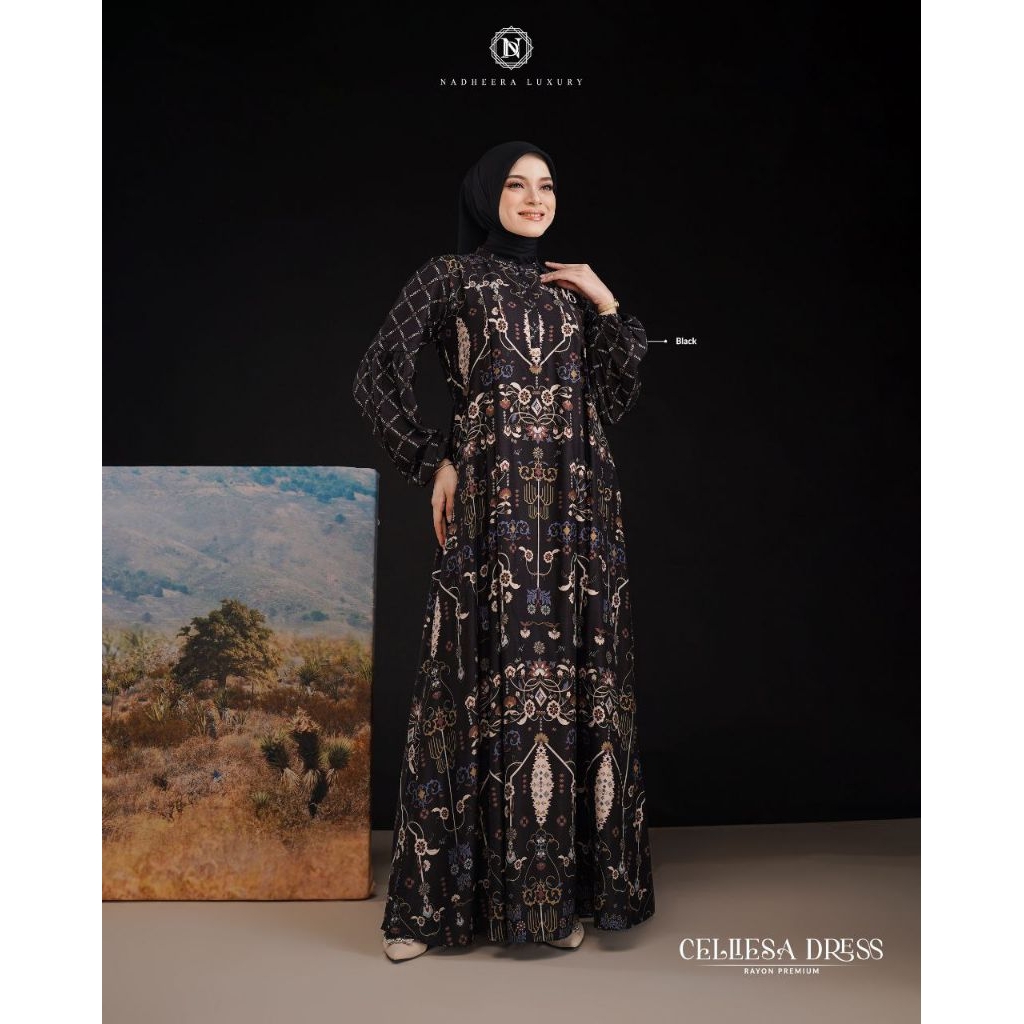 CELLIESA DRESS||DRESS RAYON PREMIUM||NADHEERA LUXURY