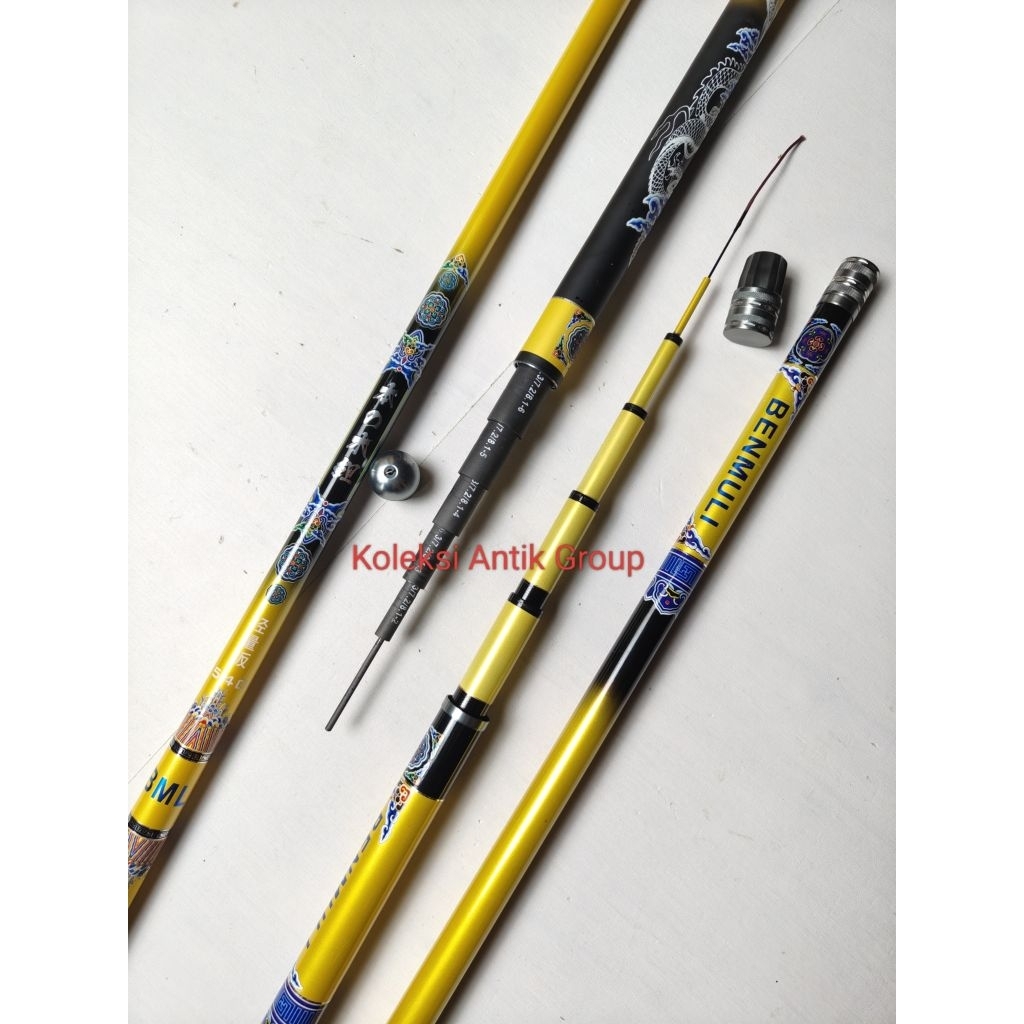 Joran Pancing Tegek BENMULI (BML) Bahan Carbon Kaku Ringan