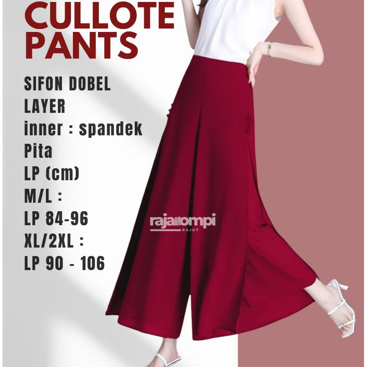 Celana Panjang Kulot Korea Wanita Gaya Korea Cantik Elegan Vista RajaRompiRajut