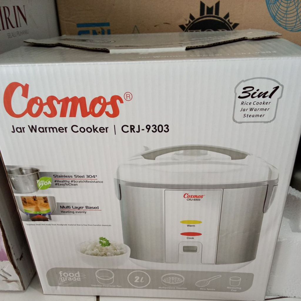 Cosmos Rice Cooker Stainless Steel CRJ-9303 / CRJ-9023