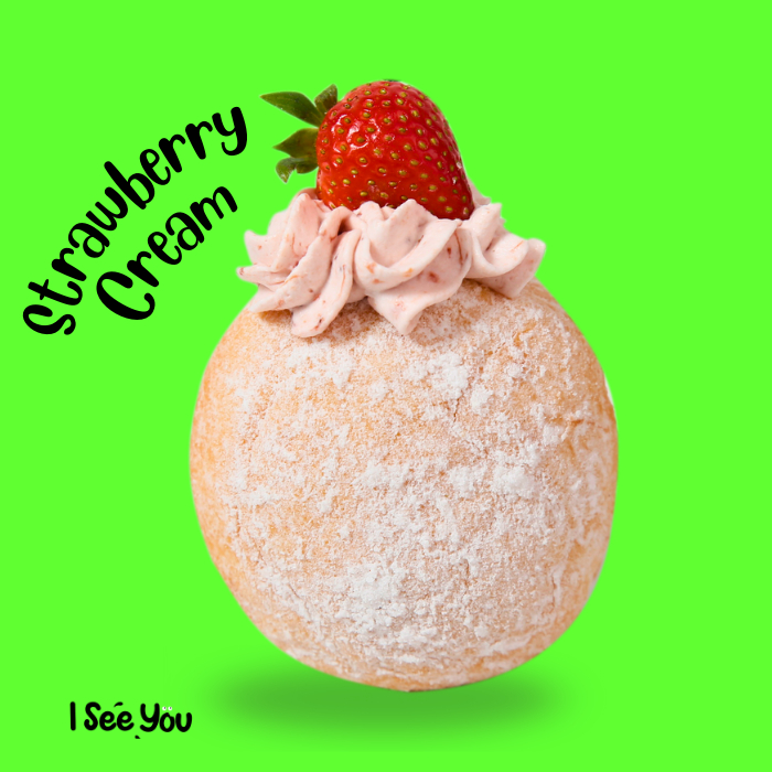 I See You Donut -  Strawberry Cream Bomboloni | Plant Based Vegan Vegetarian