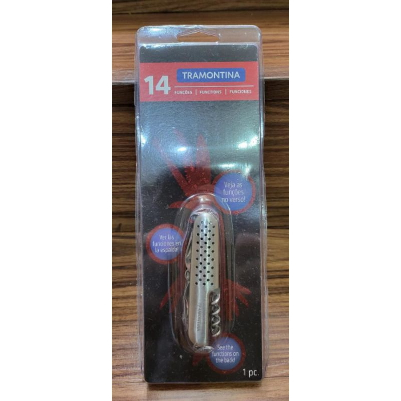 Tramontina Pisau Multi Tools Pisau Lipat Serbaguna Stainless Steel Knife Tramontina 26367/102 dengan