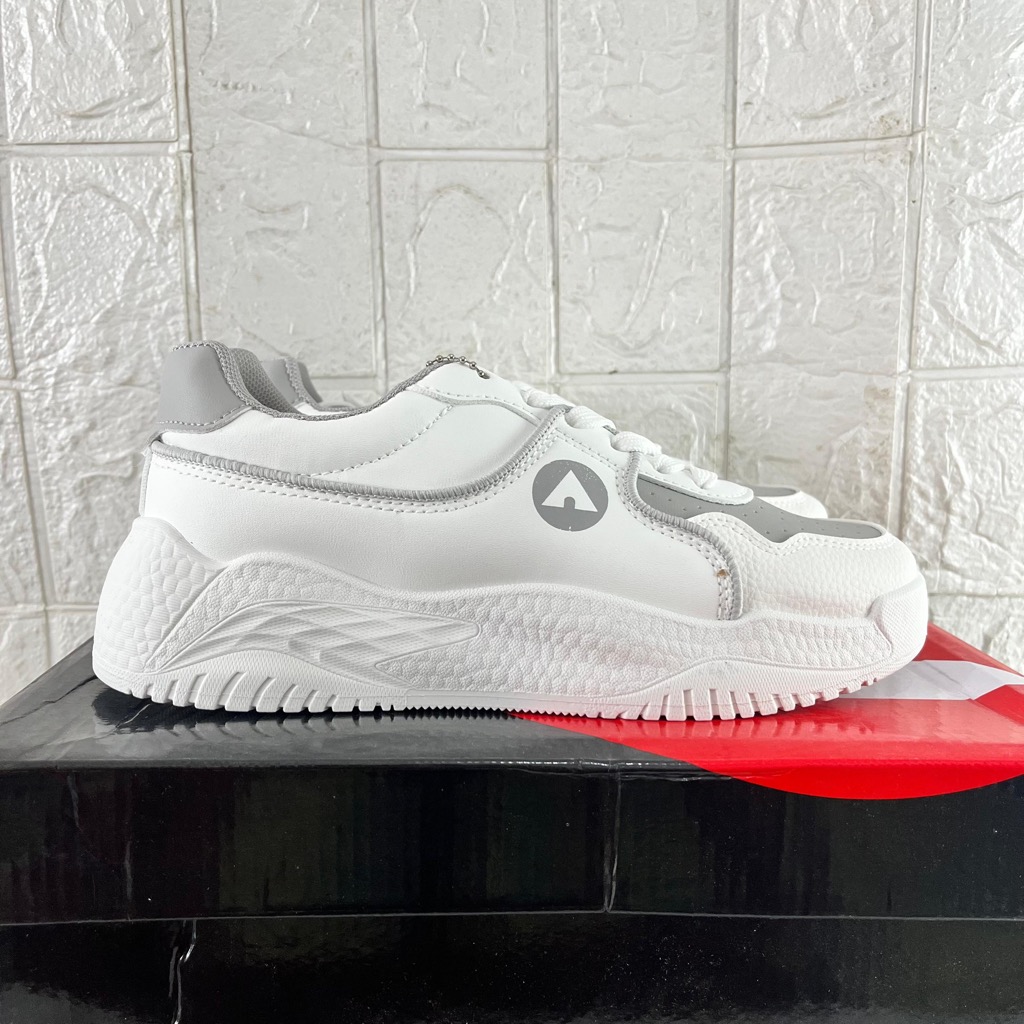 ONLY SIZE 37 COD MURAH TERBARU AIRWALK AIRWALK CAMILLA WHITE GREY SEPATU SPORTY MEN RUNNING PRIA SNE