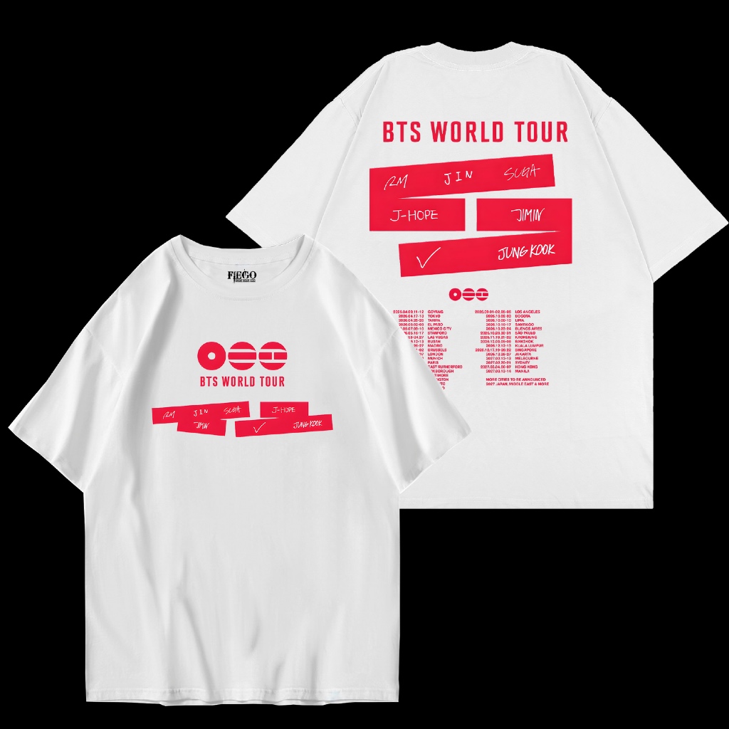 Fiego BTS TOUR 2026 | Premium Oversize T-Shirt | Oversize TShirt