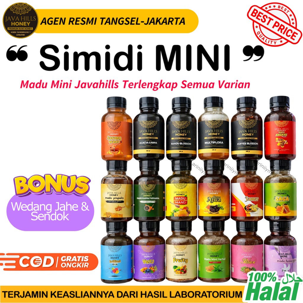 HAMPERS MADU MINI PARCEL JAVAHILLS 160gr paket sehat probiotik vitamin mineral | Java hills Honey mu