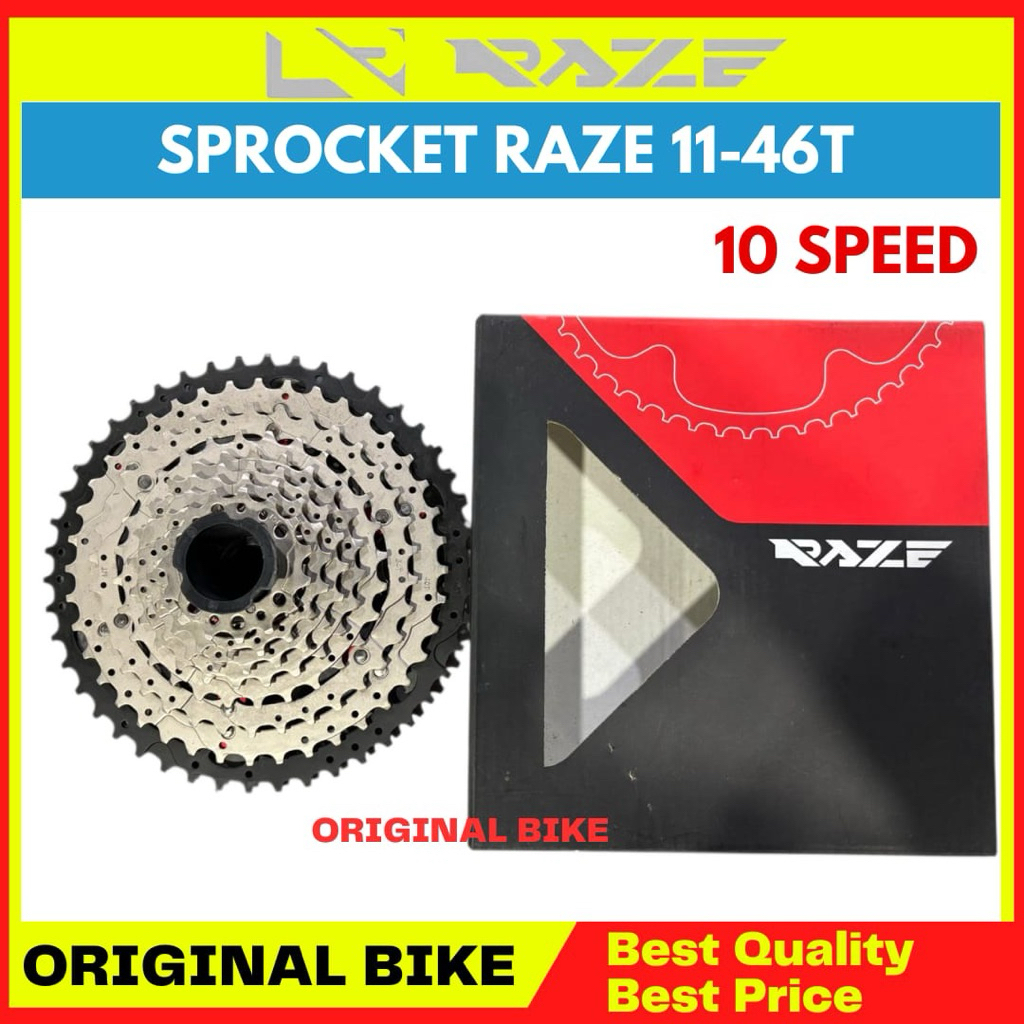 Cassete Sprocket Raze 10 Speed 11 - 46T Silver