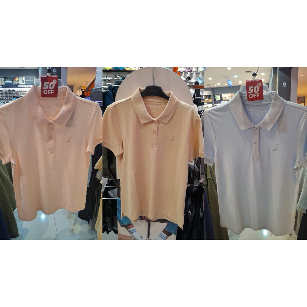 KOLEKSI NAUTICA POLO SHIRT WOMEN KHAKI - KAOS POLO NAUTICA ORIGINAL