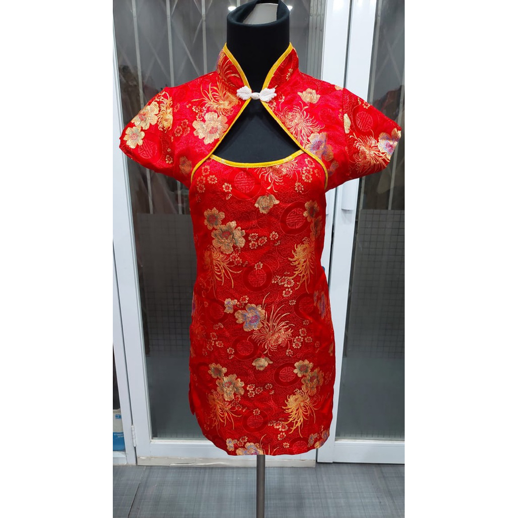 Mini dress cheongsam merah sexy