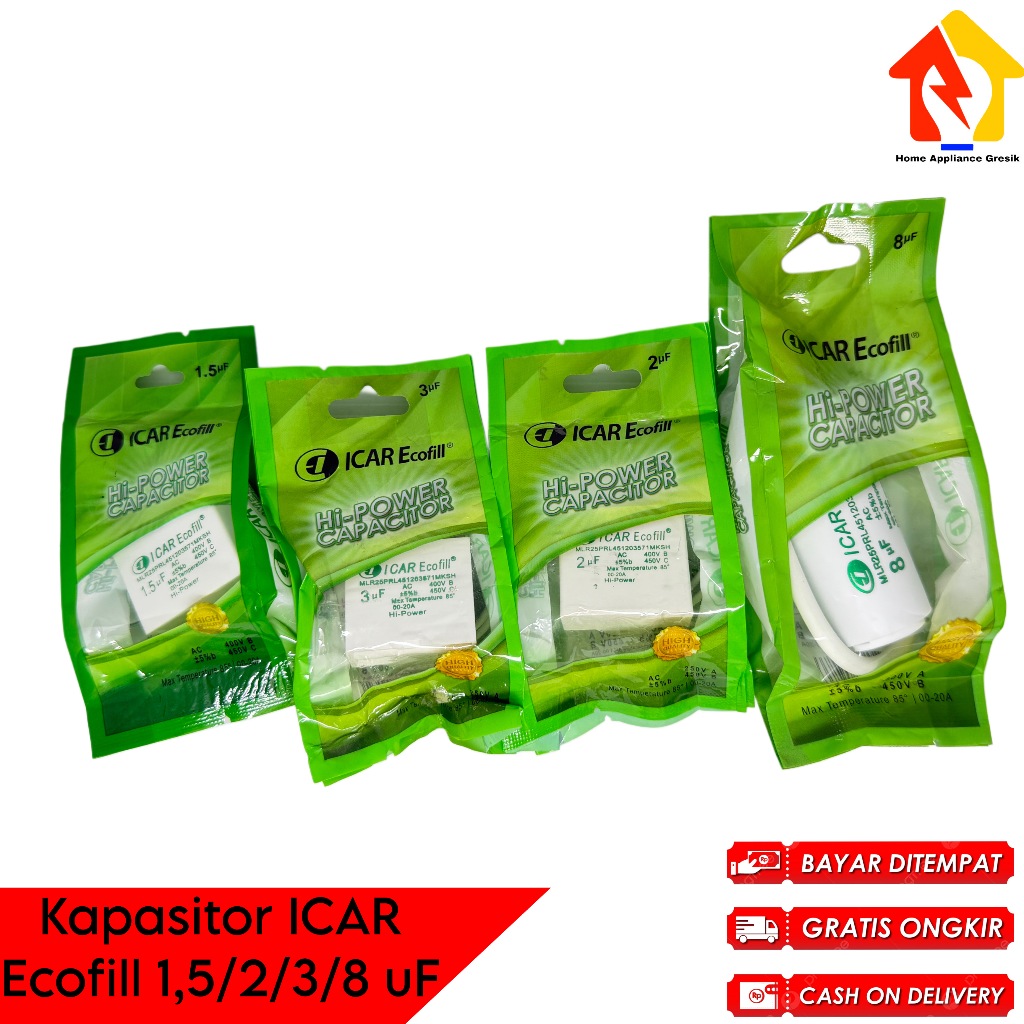 Kapasitor Capasitor ICAR ECOFILL 1.5, 2, 3, 8 uf / Kapasitor ICAR ECOFILL 1.5, 2, 3, 8 uF