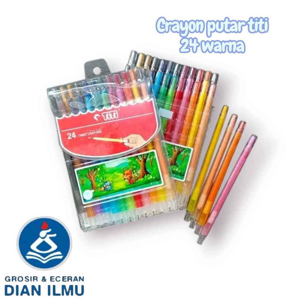 CRAYON PUTAR TITI 24 WARNA