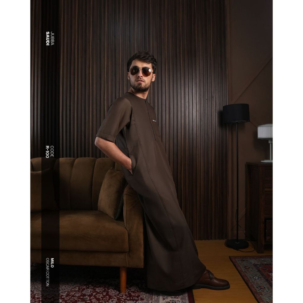 SAMASE Jubba Saudi Basic R100 Lengan Pendek Jubah Ghamis Pria Dewasa Samase Original Terbaru 2026