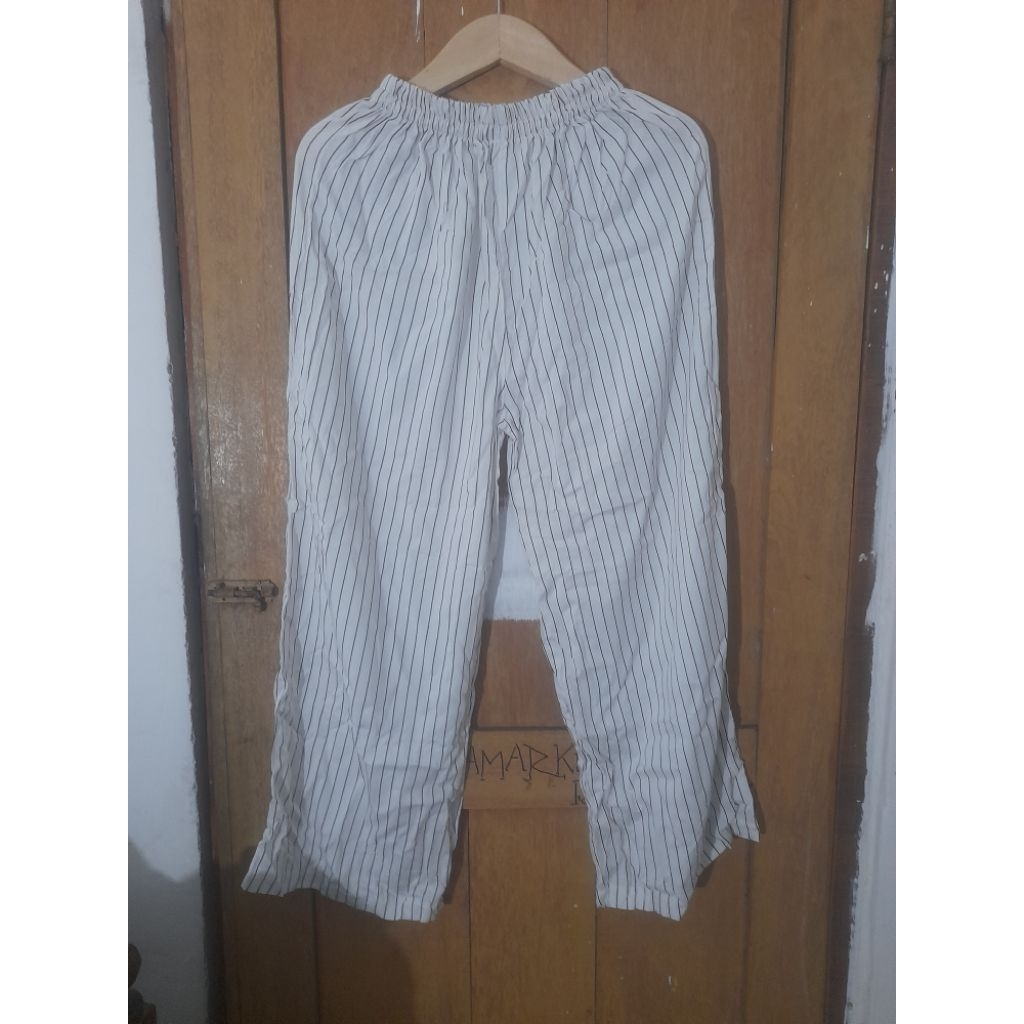 Celana motif wanita rayon kulot panjang kain adem Flowy Lembut