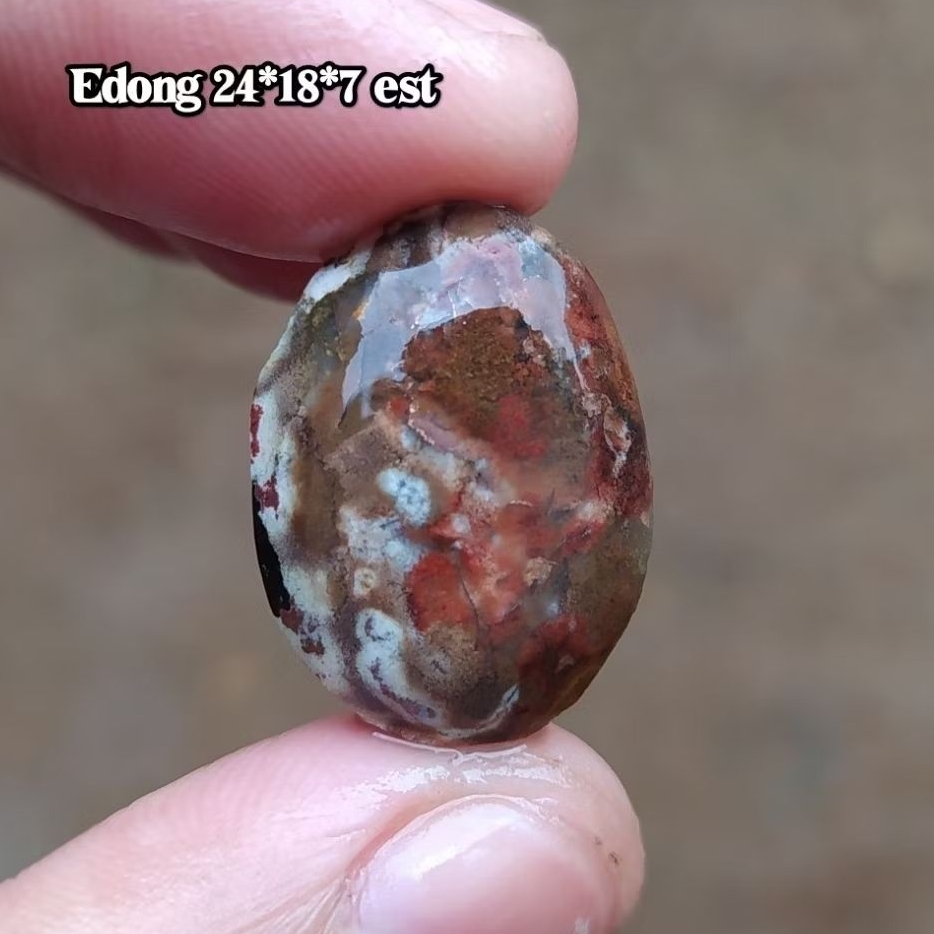 (BISA COD) Bahan Pola Kasar Batu Akik Pancawarna Garut Edong