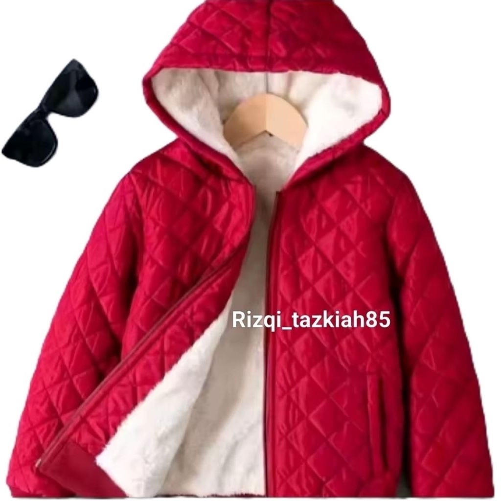 JAKET BULU-JAKET QUILTING FULL HOODY-JAKET BULU TEBAL- JAKET MUSIM DINGIN