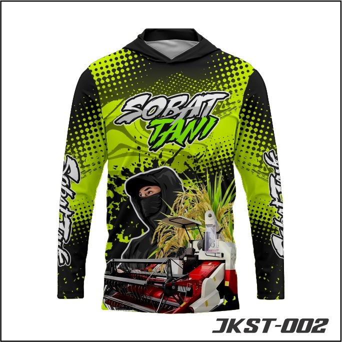 Kaos Jersey Sobat Tani Lengan Panjang Kupluk