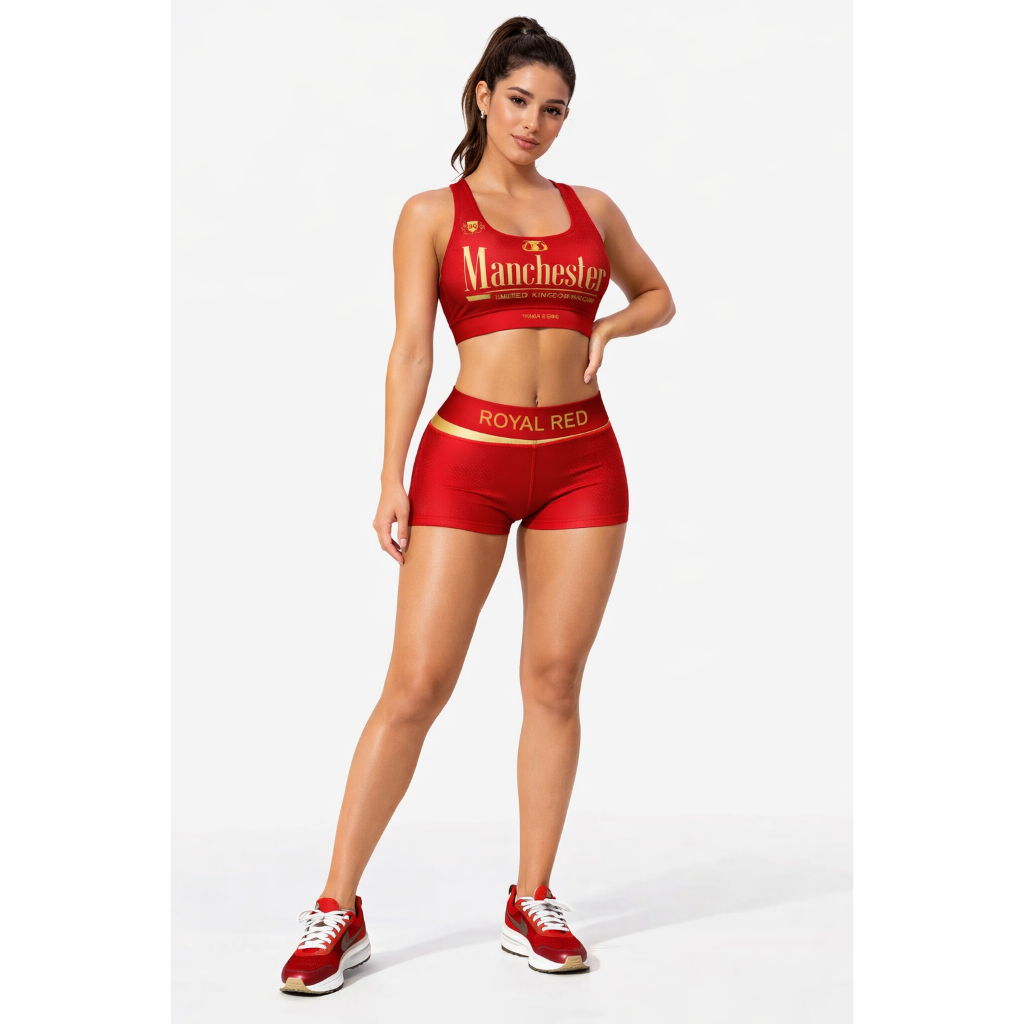 Pakaian Fitnes Wanita Manchester Royal Red All Size