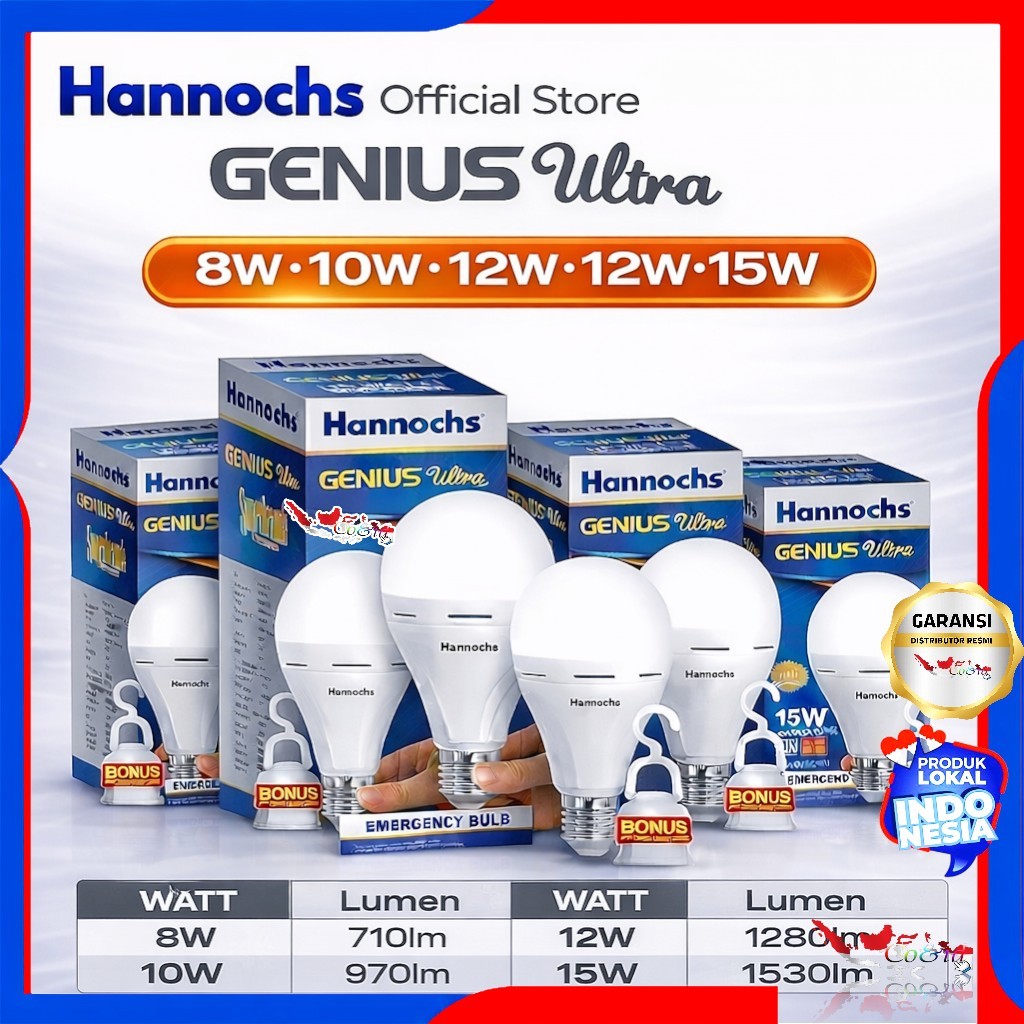 HANNOCHS Lampu LED GENIUS Emergency Magic 10W LED Emergency HANNOCHS Garansi Resmi