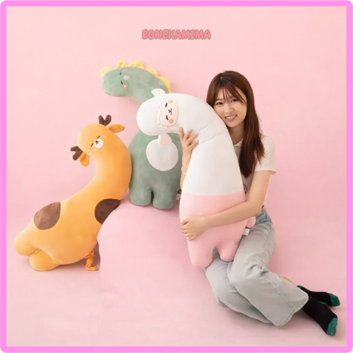 [bonekamima] Boneka Guling Mewah Jumbo ukuran 55cm | Karakter Alpaca, Dino, Jerapah | Mainan Anak