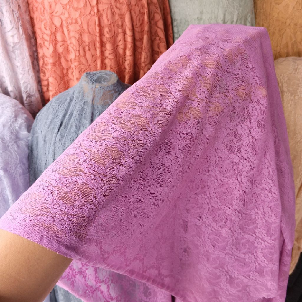 kain brokat street - Harga/0,5m - kain brokat motif - kain brokat tulang - bahan brokat kebaya mewah