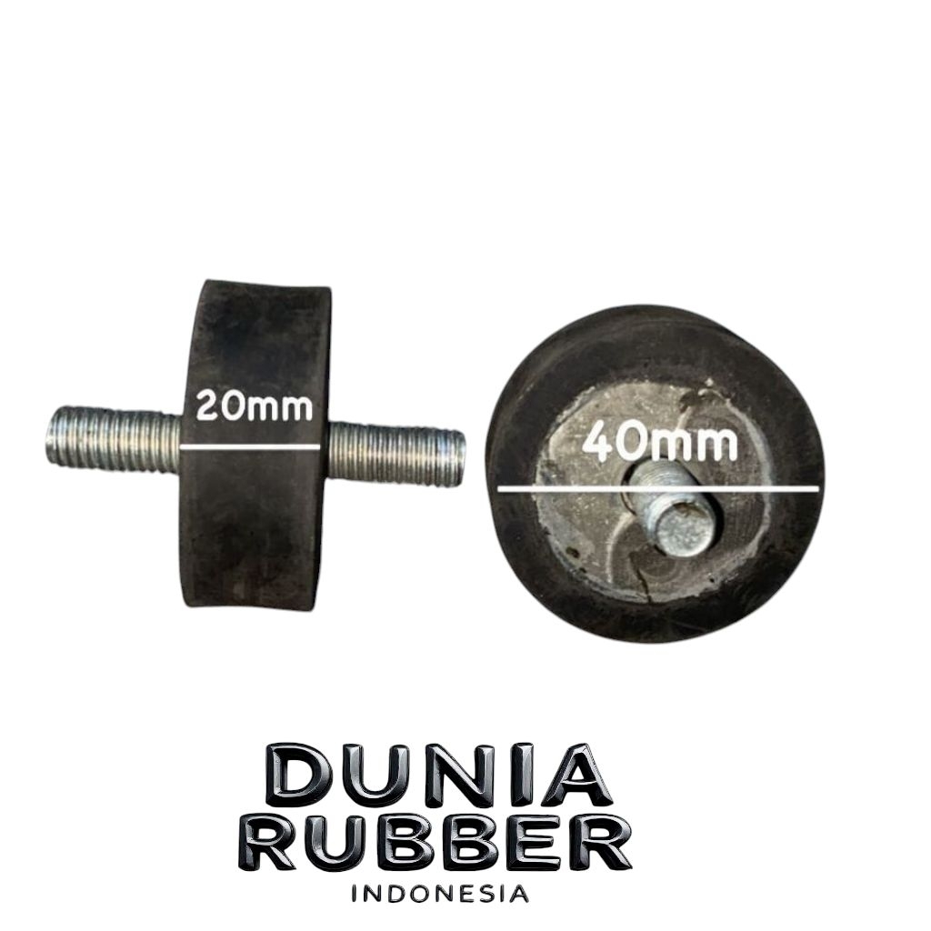 KARET BANTALAN MOUNTING 40x20MM 2 BAUT M10