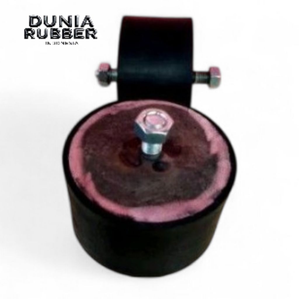 KARET BANTALAN MOUNTING 80x40MM 2 BAUT M12